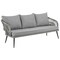 Manhattan Comfort Riviera Rope Wicker 4-Piece 5 Seater Patio Conversation Set with Cushions in Grey OD-CV015-GY - alternate 6